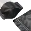 Isı Contası Fermuarı Paket Çantalar Alüminyum Folyo Mylar Gözyaşı Notch Mat Siyah Stand -Up Pencere Toptan LX4833