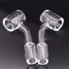 Accessori per fumatori 45 gradi di spessore senza cupola Flat top Quartz Nail Banger 10mm 14mm 18mm maschio femmina per tubo di raccolta bruciatore a nafta