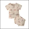 Set di abbigliamento Bambini Ragazze Ragazzi Completi Bambini Infant Topsandrainbow Pantaloncini con stampa cactus sole 2 pezzi / set Summer Fash Mxhome Dhx7O