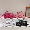Women's bag lacquered leather 2023 new hands hand sling shoulder trend texture messenger Handbags Design deals