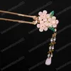 Chinese Hanfu Hair Accessories Hairpins For Women Flower Pearl Long Tassel Step Shake Hair Sticks Vintage Wedding Bridal Jewelry