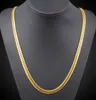 18k NECKLACE PLATED Gold Mens Miami Cuban link Chain 3mm to 6mm 24"