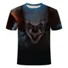 Męskie bluzy bluzy Stephen King it the Clown Pennywise Cosplay Costume Men Men Cartoon 3D Printing Bluzy bluzy
