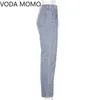 Streetwear Koreaanse Stijl Jeans voor Vrouwen Mode Hoge Taille wijde pijpen vrouwen Denim Harajuku Cargo Broek jeans vrouw 220418