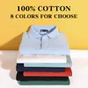 Camp Clothing Men Business Discal Solid Polo Shirt Shirt Shirt Hights High Jayse Pure Cotton 220614