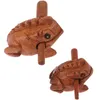 Domowe sundries drewniane szczęśliwe żaba zabawka zwierzęcy pieniądze żaba dzieci muzyczne instrument perkusja dzieci