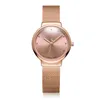 Ladies Watch Rose Gold Silver Ladies Bracelet Watch Ladies Quartz Dress Watch228l