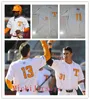 XflspCollege Custom Tennessee Volunteers Baseball Jersey 33 Mark McLaughlin 28 Elijah Pleasants 26 Jason Rackers 20 Connor Housley 48 Zander