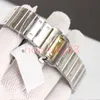 Men's watch 35mm 100 square luxury designer automatic mechanical Wristwatches stainless steel strap folding buckle Montre De 299a