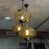 Подвесные лампы северная ретро -столовая люстра восточная паталипутра Железный фонарь Американский живой кафе Промышленное ветровое освещение