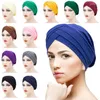 Bonnet/tête de mort casquettes Pure Color Milk Silk All-Match Nationality-Featured Cap Front Cross Tam-O'-Shanter Turban Wholesale Stain Bonnet Davi22