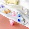 Summer Ice Cream Cup Resin Dangle Earrings Women's Fashion Creative Drink Jewelry Personality Birthday Gifts