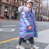 2022 Veste D'hiver Pour Filles Garçons Enfants Parka Pardessus De Mode Col De Fourrure À Capuche Filles Veste Épais Chaud Enfants Survêtement 4-12Y J220718