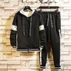 Sonbahar Hoodie Sets Erkek Trailsuit Sıradan Hoodies Sweatshirtsweatpants 2 Parça Set Erkek Külkü Kapüşonlu Moda Sokak Giyim Giysileri 220812