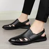 Sandals Men's Summer Genuine Leather Sports Hollow Out Casual Closed Toe Fisherman Outdoor Walking Driving Beach SandalsSandals