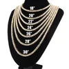 Chokers Tancer Singer Designs золотой серебряный цвет мужчины женские ювелирные украшения Hip Hop 1 ряд теннисного ожерелья Iced Bling Crystal Rap Cz 9206516