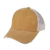 UPS 61 Styles Chapeaux Lavé Mesh Back party hat Leopard Camo Hollow Messy Bun Casquette de baseball Trucker Hat Summer Sun Caps