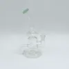 8.6 inch clear glass bong different color tube hookah oil rig dab