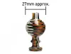 27mm XXL Glass Bubble Dab Carb Cap med rund boll tjock färgglada vattenpipa universella mössor för 10 mm 14mm 18mm kvartsbanger