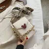 Jeugdige Zoete PU Lederen Crossbody Tassen Voor Vrouwen 2021 Winter Mode Kleine Schouder Luxe Handtas Vrouwelijke Keten Tas