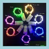 Autres fournitures de fête d'événement Festive Home Garden Ll 20M Lumières de Noël LED String Battery DH19F