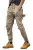 Pantalon cargo américain vintage pour hommes avec taille élastique, poches lâches, pieds décontractés et grande taille S-2XL3XL