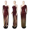 High Slit Mermaid Evening sukienka 2022 seksowne jedno ramię w Sukienki na bal mat