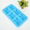 6 Holes Silica Gel Rabbit Cake Moulds Rabbits Shape Silicone Bread Pan Round Shape Mold Muffin Cupcake Baking Pans VTMTL1515