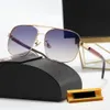 Классическая серия Symbole Мужские металлические солнцезащитные очки Удобный дизайн с плавными линиями Подчеркивает динамическую защиту оправы для глаз Стильные мужские очки Очки для вождения с коробкой