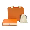 Modieuze kwaliteit oranje sieraden doos l ontwerpers dozen accessoires geschikt voor de ketting armbandring oorbellen l027