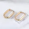 Hoop & Huggie LuxHoney Fashion Exquisite Gold Plated U-Shape Metallic Earring For Women OL In Party Huggies EarringHoop