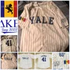 Yale University Baseball Jersey 100% podwójnie zszyty haft vintage wysokiej jakości mężczyźni Młodzież Młodzieżowe koszulki baseballowe