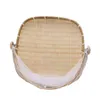 1PC Handmade Bamboo Woven Portable Picnic Kitchen Protect Food Pane Piatti che servono Mesh Basket Anti-mosche Vassoio di frutta Net Tent Cover Y220526