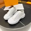 Casual shoes Women's Designer sneakers Retro shoes Fashion Designer shoes Canvas letter leather solid color matching women's shoes