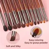 OVW 9/12PCS Panceau Maquillage Eye Eye Natural Hair Make Brush Set Kit Comtic Make Up Beauty Tool Crease Brush Подводка для глаз 220601