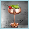 Wine Glasses Drinkware Kitchen Dining Bar Home Garden Stainless Steel Mouth Plate Style Champagne Cocktail Glass Creative Metal Restauran