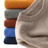 Erkek Kaşmir Sweater Sonbahar Kış Yumuşak Sıcak Jersey Jumper Çekme Homme Hiver Pullover V-Neck O-Neck Örme Sweaters 220812