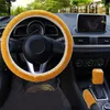 Steering Wheel Covers Pink Soft Plush Wool Cover Furry Fluffy Car Accessory Interior Color Set Beautiful PackageSteering