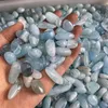 Decorative Objects & Figurines Natural Aquamarine Tumbled Stone Polished Sky Blue Healing Gemstone Crystal For DecorationDecorative