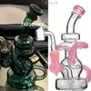 7.9inchs Beaker base Oil Rigs Thick glass Water Bongs Hookahs Recycler Dab Smoke Pipe With 14mm Banger