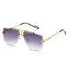 Mode Randloze Pilot Zonnebril Voor Mannen Metalen Frame Luxe Zonnebril Dames Designer Shades Uv400 Bescherming