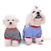 Dog Apparel Fashion Striped Clothes Cotton Pajamas Jumpsuit For Pet Puppy Soft Cozy Warm Jumpsuits Romper Sleep ClothesDog ApparelDog