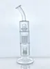 Tjock och stabil 11 tums vapexhale hydratube glasvattenpipa 2 percs med 5 4 hög stativ luftare bong gb309