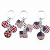 Flag Keychain Various shapes British Style Pendant Gift Favor Car United Kingdom American Foreign Affairs Gifts National Flags Key Chain F0330