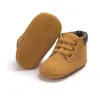 Zapatos de cuna de cuero PU con suela blanda para primeros pasos, primavera/otoño, para bebés de 0 a 18 meses