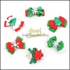 Haarclips Barrettes Sieraden Nieuwe kerstmeisjes Dubbel dek BOWS Kids Cartoon Baby BB Designer Accessoires Drop Delivery 2021 1Boxy