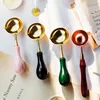 Aromathérapie Bougie Feu Peinture Scoop Timbre Enveloppe Joint Outil Scoops En Métal Paraffine Fondeur Document Sceaux Outils Divers BH6395 WLY