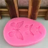 New Dining Butterfly Mould Silicone Baking Accessories 3D DIY Sugar Craft Chocolate Cutter Mold Fondant Cake Decorating Tool 3 Colors DH8768