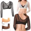 Invisible sans couture bras Shaper T-shirt Compression maille poitrine mince haut haut Shapewear noir blanc Beige couleur