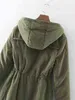 Dames winter warme jasje hooded parka overjas fleece outfit jas met koord 2022 lente herfst winter l220725